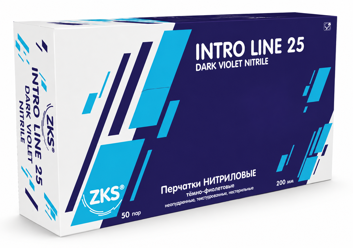 Перчатки ZKS нитриловые Intro Line 25 темно-фиолетовые